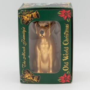 Old World Christmas YELLOW LABRADOR (12386) Glass Ornament w/ OWC Box